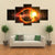 Dead Planet With Asteroids Canvas Wall Art-5 Star-Gallery Wrap-62" x 32"-Tiaracle