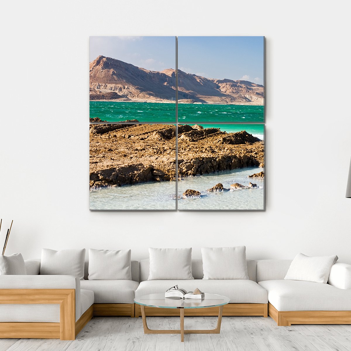 Dead Sea Canvas Wall Art-4 Square-Gallery Wrap-17" x 17"-Tiaracle