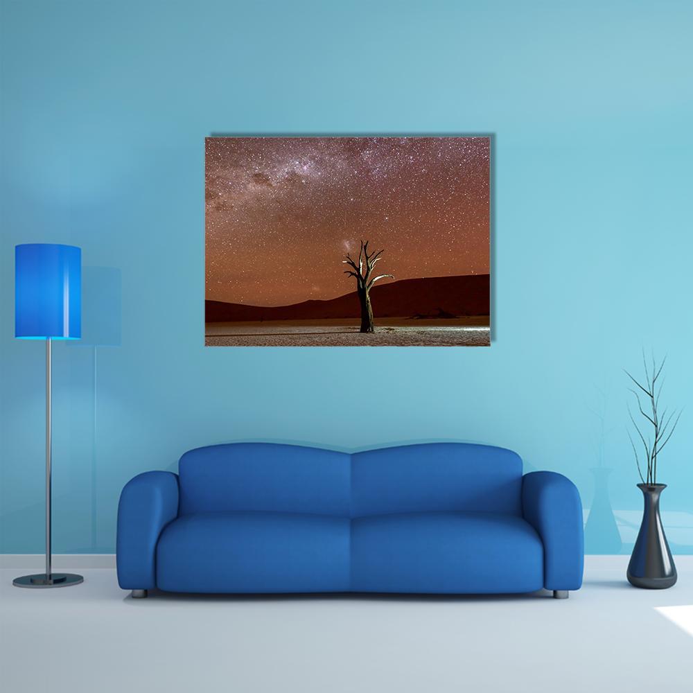 Dead Vlei At Dusk Canvas Wall Art-1 Piece-Gallery Wrap-48" x 32"-Tiaracle