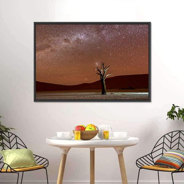 Dead Vlei At Dusk Canvas Wall Art-1 Piece-Floating Frame-24" x 16"-Tiaracle
