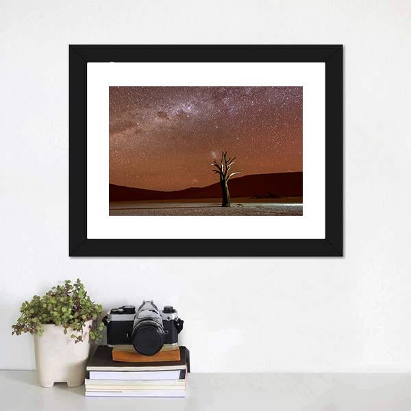 Dead Vlei At Dusk Canvas Wall Art-3 Horizontal-Gallery Wrap-25" x 16"-Tiaracle