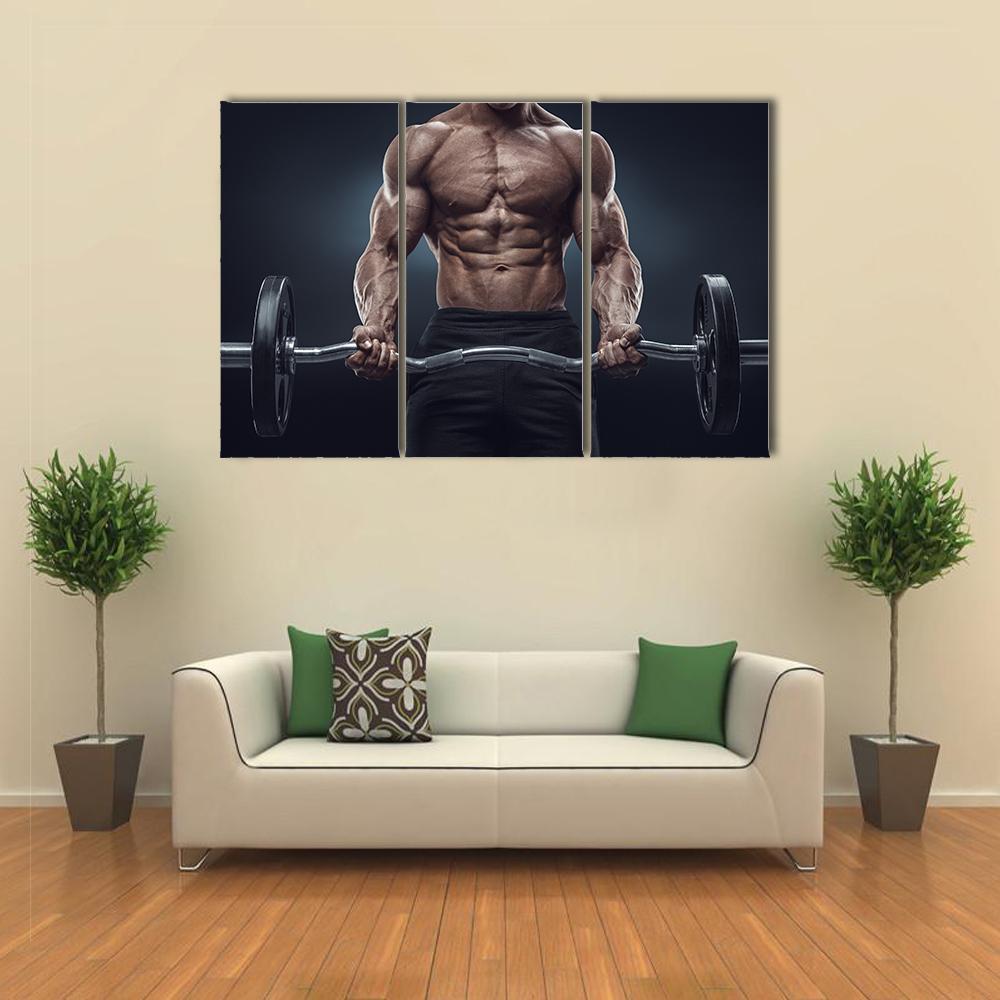 Deadlift Workout Canvas Wall Art-3 Horizontal-Gallery Wrap-37" x 24"-Tiaracle