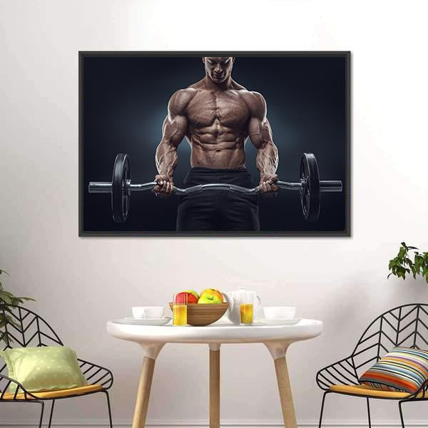 Deadlift Workout Canvas Wall Art-1 Piece-Floating Frame-24" x 16"-Tiaracle
