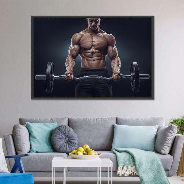 Deadlift Workout Canvas Wall Art-3 Horizontal-Gallery Wrap-25&quot; x 16&quot;-Tiaracle