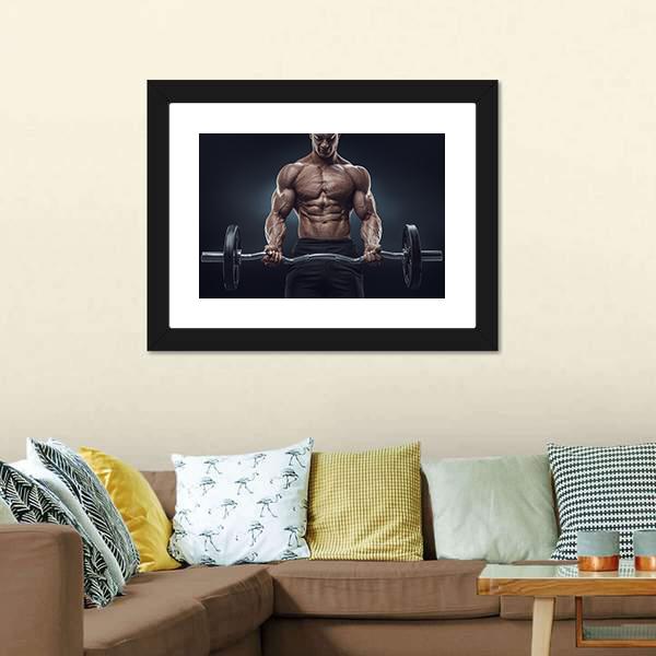 Deadlift Workout Canvas Wall Art-1 Piece-Framed Print-20" x 16"-Tiaracle