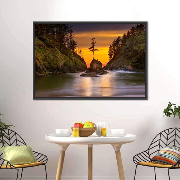 Deadman's Cove Canvas Wall Art-1 Piece-Floating Frame-24" x 16"-Tiaracle