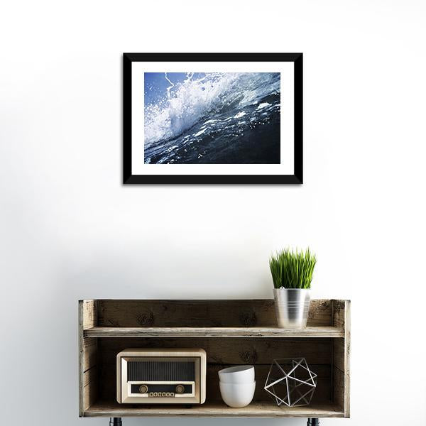 Deep Sea Wave Canvas Wall Art-1 Piece-Framed Print-20" x 16"-Tiaracle