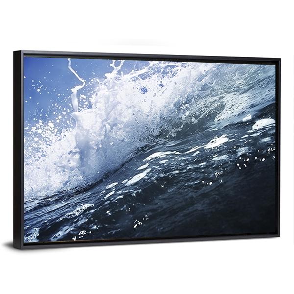 Deep Sea Wave Canvas Wall Art-3 Horizontal-Gallery Wrap-25" x 16"-Tiaracle