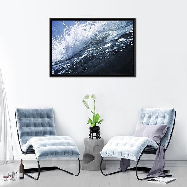 Deep Sea Wave Canvas Wall Art-3 Horizontal-Gallery Wrap-25" x 16"-Tiaracle