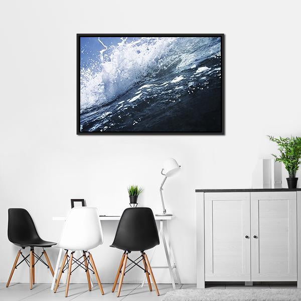 Deep Sea Wave Canvas Wall Art-3 Horizontal-Gallery Wrap-25" x 16"-Tiaracle