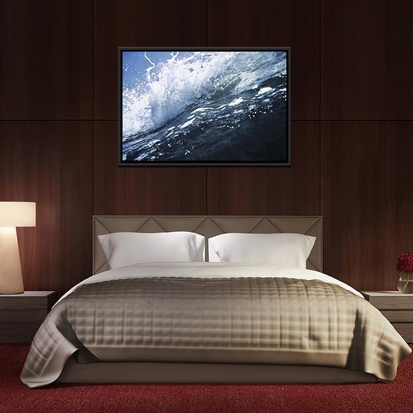 Deep Sea Wave Canvas Wall Art-3 Horizontal-Gallery Wrap-25" x 16"-Tiaracle