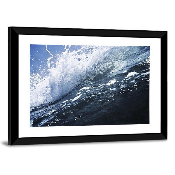 Deep Sea Wave Canvas Wall Art-3 Horizontal-Gallery Wrap-25" x 16"-Tiaracle