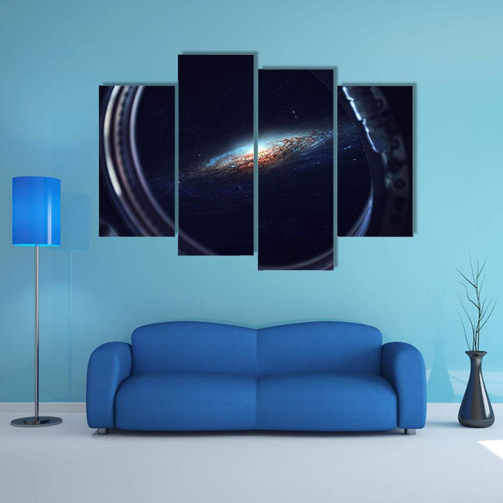 Deep Space Art Canvas Wall Art-4 Pop-Gallery Wrap-34" x 20"-Tiaracle