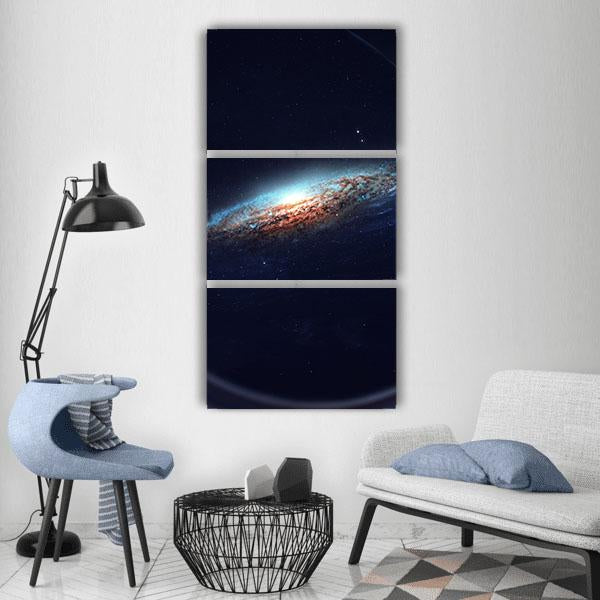 Deep Space Art Vertical Canvas Wall Art-3 Vertical-Gallery Wrap-12" x 25"-Tiaracle