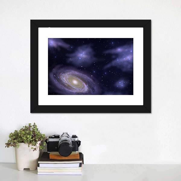Deep Space Spiral Galaxy Canvas Wall Art-3 Horizontal-Gallery Wrap-25" x 16"-Tiaracle
