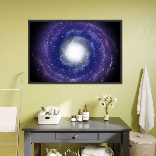 Deep Spiral Galaxy Canvas Wall Art-5 Horizontal-Gallery Wrap-22" x 12"-Tiaracle