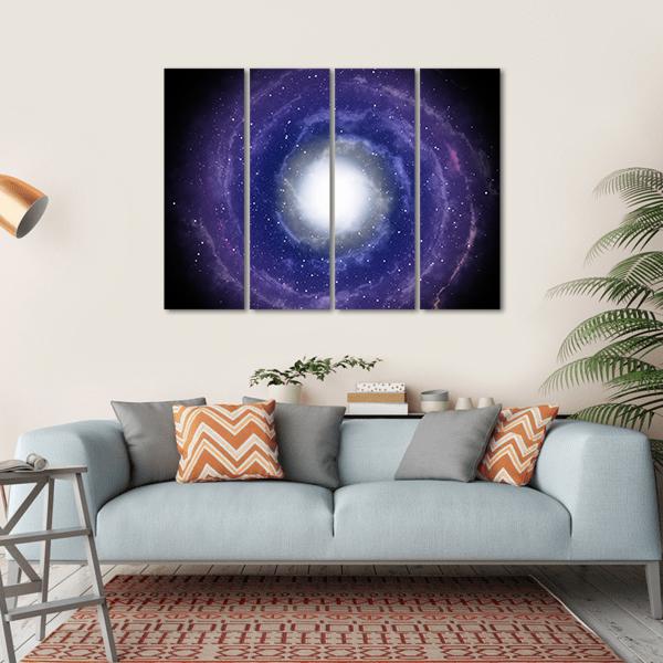 Deep Spiral Galaxy Canvas Wall Art-4 Horizontal-Gallery Wrap-34" x 24"-Tiaracle