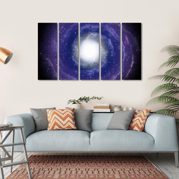 Deep Spiral Galaxy Canvas Wall Art-5 Horizontal-Gallery Wrap-22" x 12"-Tiaracle