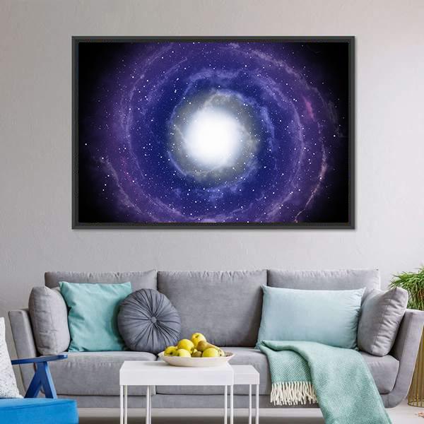 Deep Spiral Galaxy Canvas Wall Art-3 Horizontal-Gallery Wrap-25" x 16"-Tiaracle