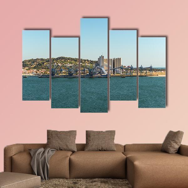 Deep Water Port Portugal Canvas Wall Art-5 Pop-Gallery Wrap-47" x 32"-Tiaracle