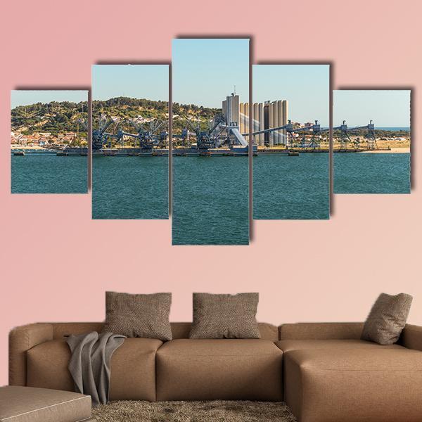 Deep Water Port Portugal Canvas Wall Art-5 Star-Gallery Wrap-62" x 32"-Tiaracle