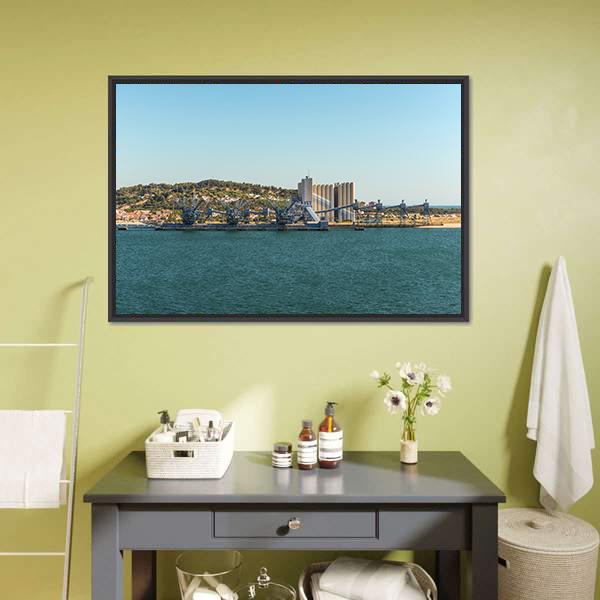 Deep Water Port Portugal Canvas Wall Art-3 Horizontal-Gallery Wrap-25" x 16"-Tiaracle