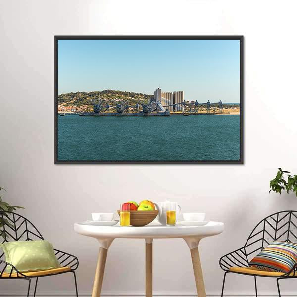 Deep Water Port Portugal Canvas Wall Art-1 Piece-Floating Frame-24" x 16"-Tiaracle