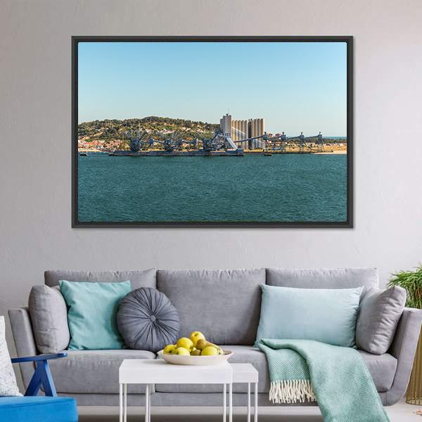 Deep Water Port Portugal Canvas Wall Art-3 Horizontal-Gallery Wrap-25" x 16"-Tiaracle