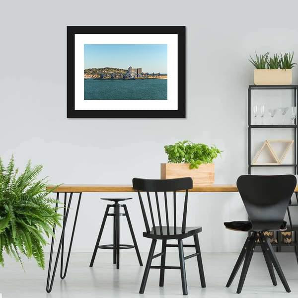 Deep Water Port Portugal Canvas Wall Art-3 Horizontal-Gallery Wrap-25" x 16"-Tiaracle