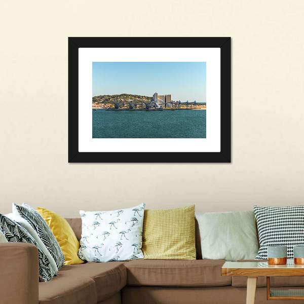 Deep Water Port Portugal Canvas Wall Art-1 Piece-Framed Print-20" x 16"-Tiaracle