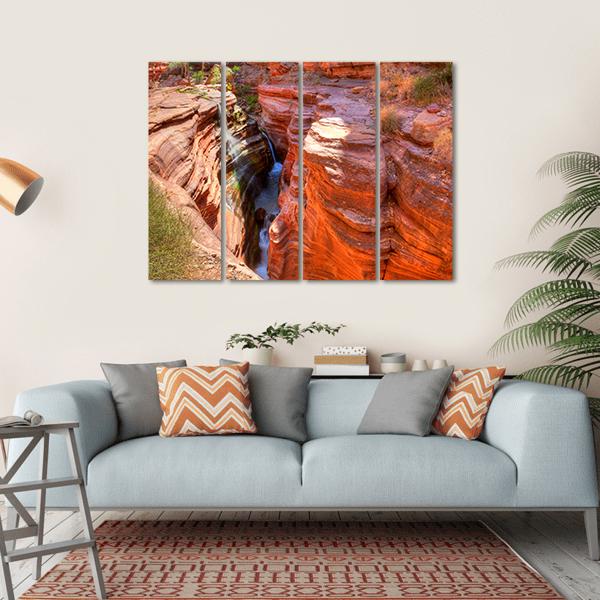 Deer Creek Canyon Canvas Wall Art-4 Horizontal-Gallery Wrap-34" x 24"-Tiaracle