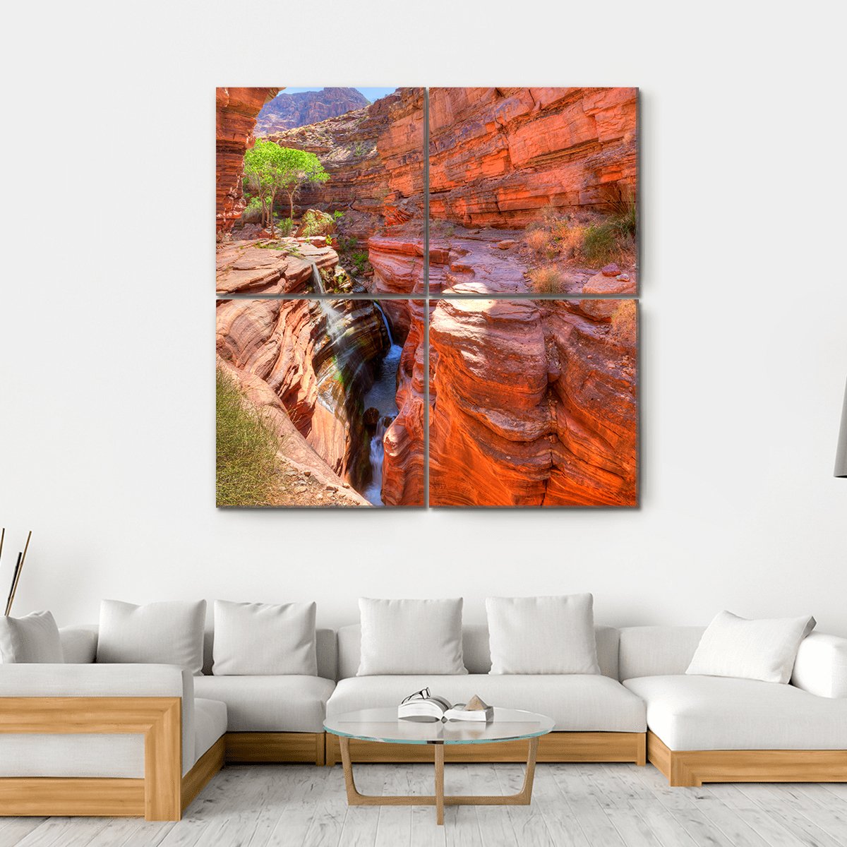 Deer Creek Canyon Canvas Wall Art-4 Square-Gallery Wrap-17" x 17"-Tiaracle