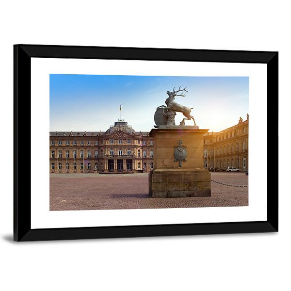 Deer sculpture In Germany Canvas Wall Art-3 Horizontal-Gallery Wrap-25" x 16"-Tiaracle