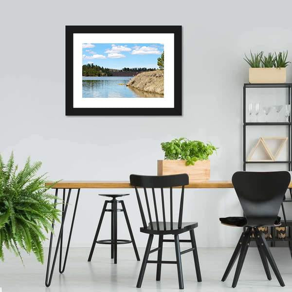 Deerfield Lake Panoramic Canvas Wall Art-1 Piece-36" x 12"-Tiaracle