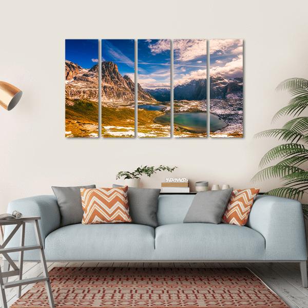 Del Piani Lakes Canvas Wall Art-5 Horizontal-Gallery Wrap-22" x 12"-Tiaracle