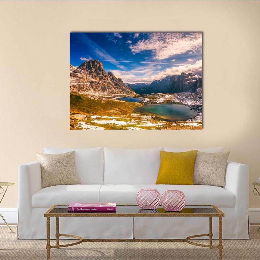 Del Piani Lakes Canvas Wall Art-3 Horizontal-Gallery Wrap-37" x 24"-Tiaracle