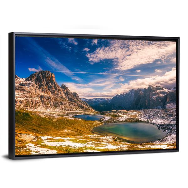 Del Piani Lakes Canvas Wall Art-3 Horizontal-Gallery Wrap-25" x 16"-Tiaracle