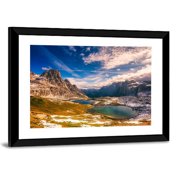 Del Piani Lakes Panoramic Canvas Wall Art-1 Piece-36" x 12"-Tiaracle