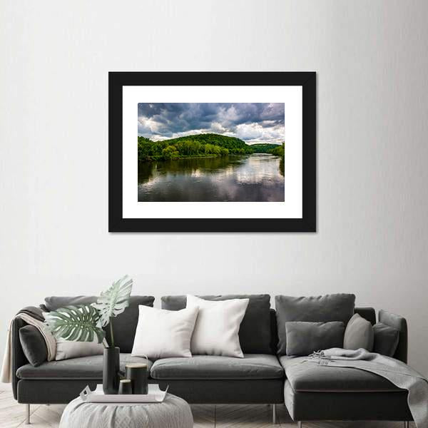Delaware River Canvas Wall Art-1 Piece-Framed Print-20" x 16"-Tiaracle