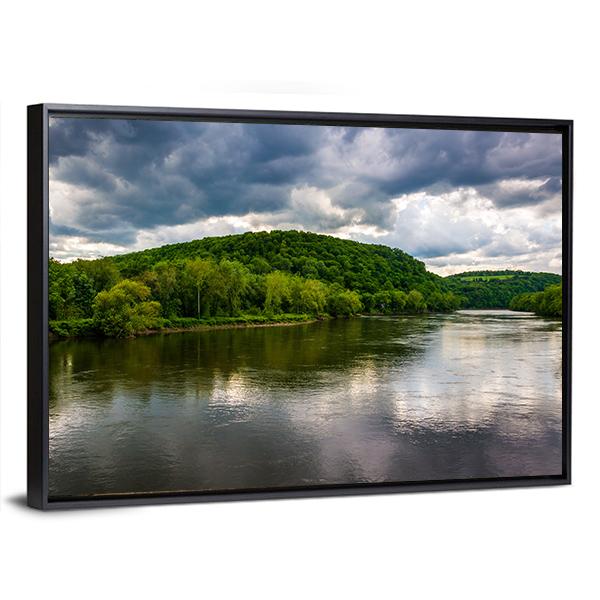 Delaware River Canvas Wall Art-3 Horizontal-Gallery Wrap-25" x 16"-Tiaracle