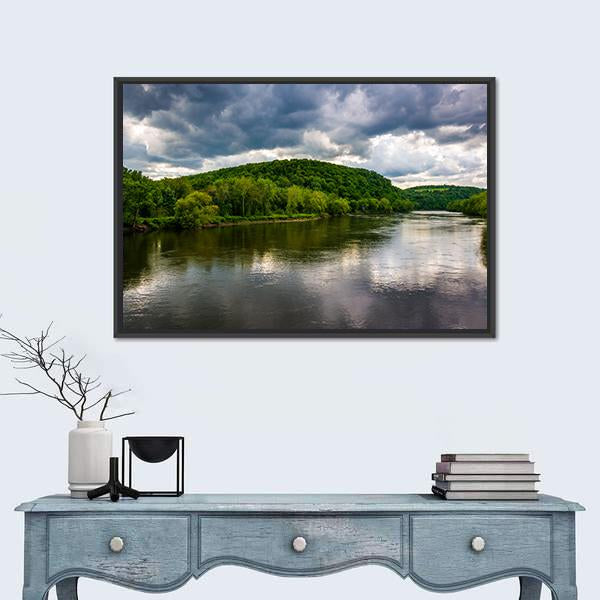 Delaware River Canvas Wall Art-3 Horizontal-Gallery Wrap-25" x 16"-Tiaracle