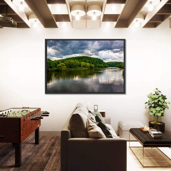 Delaware River Canvas Wall Art-3 Horizontal-Gallery Wrap-25" x 16"-Tiaracle