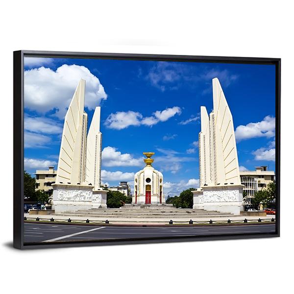 Democracy Monument Canvas Wall Art-5 Horizontal-Gallery Wrap-22" x 12"-Tiaracle