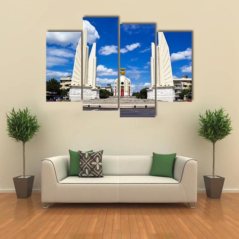 Democracy Monument Canvas Wall Art-4 Pop-Gallery Wrap-50" x 32"-Tiaracle