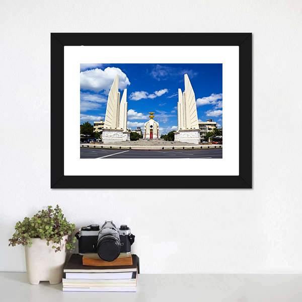 Democracy Monument Canvas Wall Art-3 Horizontal-Gallery Wrap-25" x 16"-Tiaracle