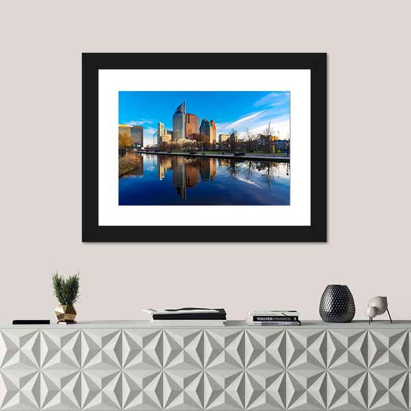 Den Haag Skyline Netherlands Canvas Wall Art-3 Horizontal-Gallery Wrap-25" x 16"-Tiaracle