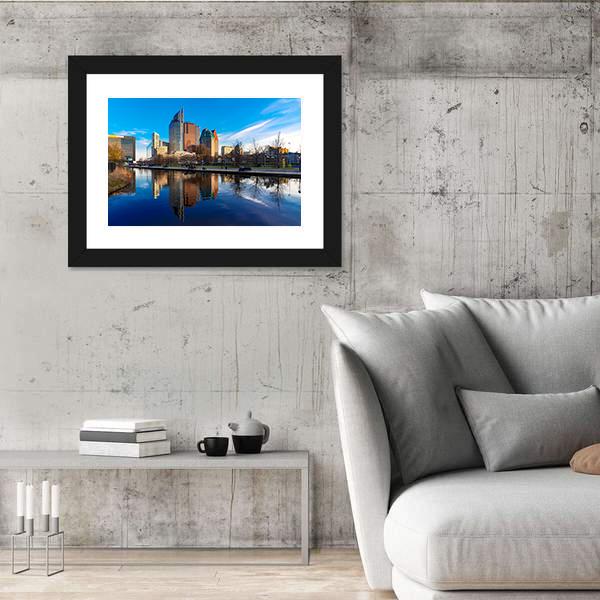 Den Haag Skyline Netherlands Canvas Wall Art-3 Horizontal-Gallery Wrap-25" x 16"-Tiaracle