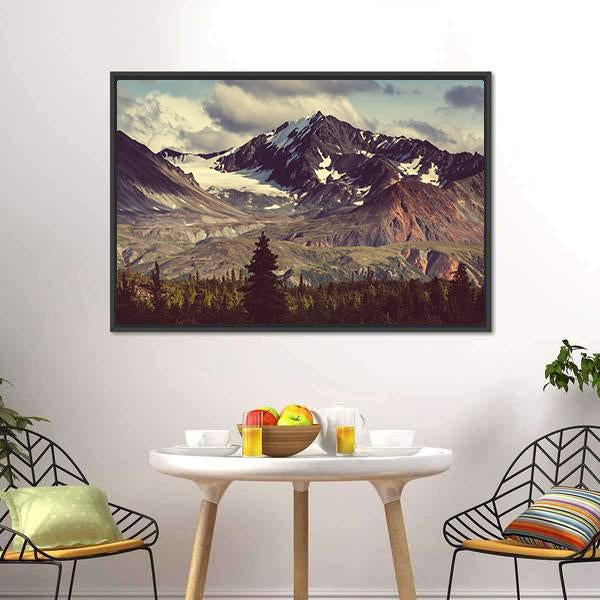 Denali Mountain Alaska Canvas Wall Art-1 Piece-Floating Frame-24&quot; x 16&quot;-Tiaracle