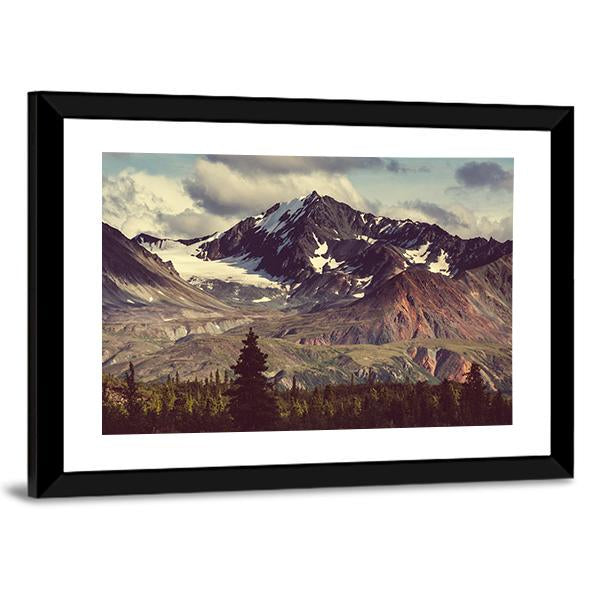 Denali Mountain Alaska Canvas Wall Art-3 Horizontal-Gallery Wrap-25" x 16"-Tiaracle