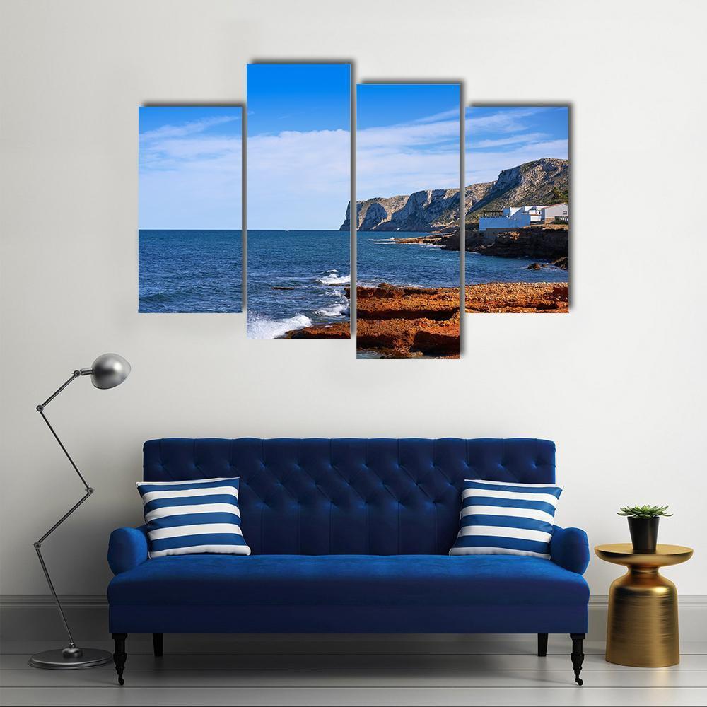 Denia Las Rotas Beach Canvas Wall Art-4 Pop-Gallery Wrap-50" x 32"-Tiaracle
